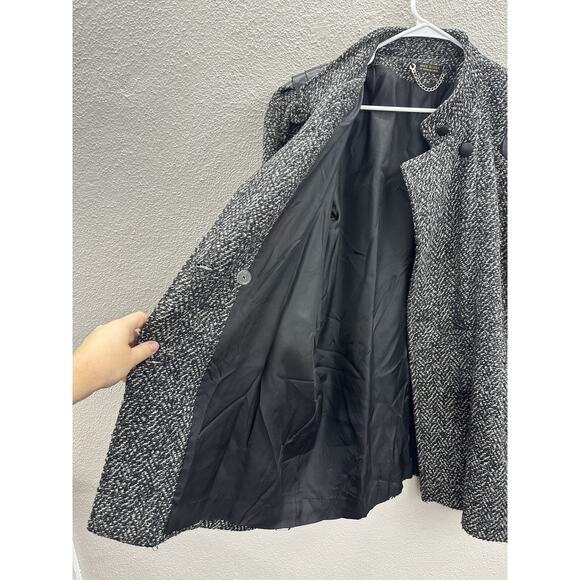 Unbranded Womens Peacoat Size Unknown Black Double-Breasted Button Up Lined VTG - Picture 4 of 11